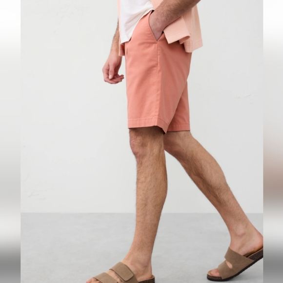 Big Man 42" Flat Front Coral Chino Golf Pickleball Cruise Preppy Modern Shorts - Picture 2 of 6